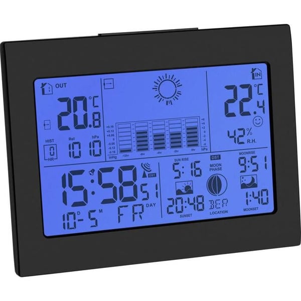TFA Dostmann HORIZON 35.1155.01 Radiostyrd väderstation Max antal sensorer 3