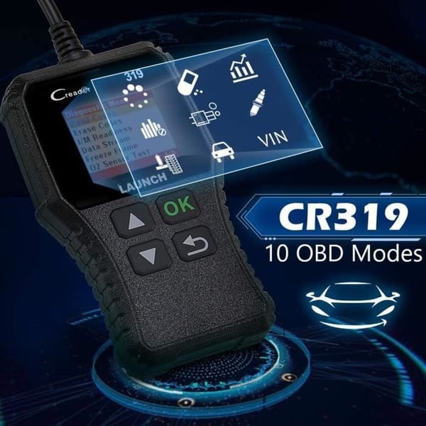 Scanner Auto Diagnos OBD2 - CR319 - Läsa och Radera Koder - EVAP Testare - Kompakt Design