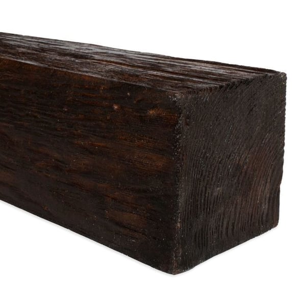 PROVISTON Balkar i PU 120 x 120 x 2000 mm Polyuretan Mörk ek Träutseende Takbalkar Realistisk träimitation