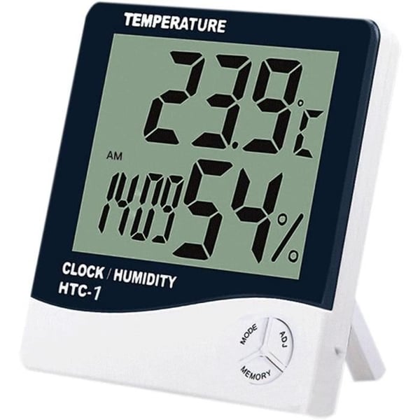 Inomhustermometer - Digital monitor - Hög precision - LCD-skärm - Alarmfunktion
