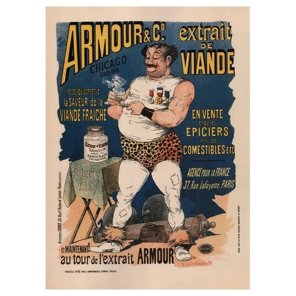 Legendarte - Vintage Artistic Poster Armor & Co. - Målning, Canvastryck cm. 50x70