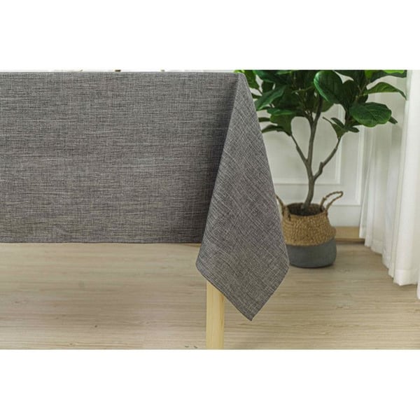 Vanlig antracit rektangulär fläckbeständig duk 145 x 240 cm