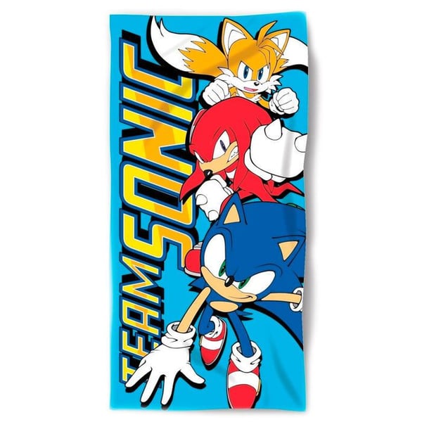 Strandhandduk - Sega - Sonic The Hedgehog - Bomull - Färgglad design - Tvättbar