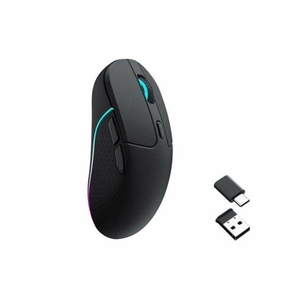 Keychron M3 trådlös mus RF 2 4 GHz Bluetooth 26000 DPI Svart RGB Ergonomisk