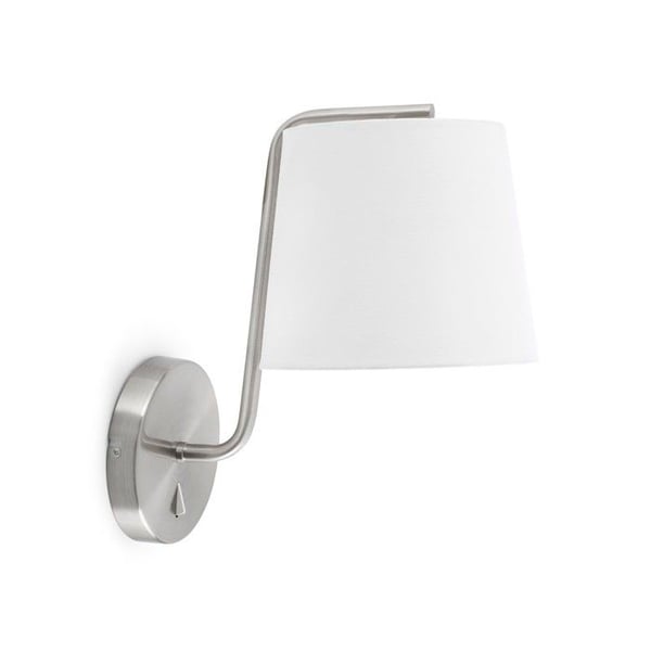 Vägglampa - FARO - Berni - Matt Nickel - E27 - 15W - Modern Design