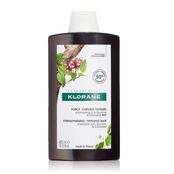 Klorane – Stärkande schampo med kinin & ekologisk edelweiss – Håravfall, trötta hår 400 ml