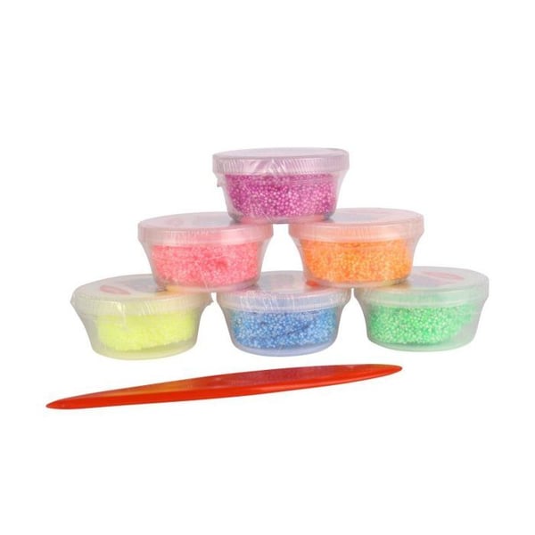 Pasta för modellering med mikro-kulor för barn Foam Clay x6 Fluo