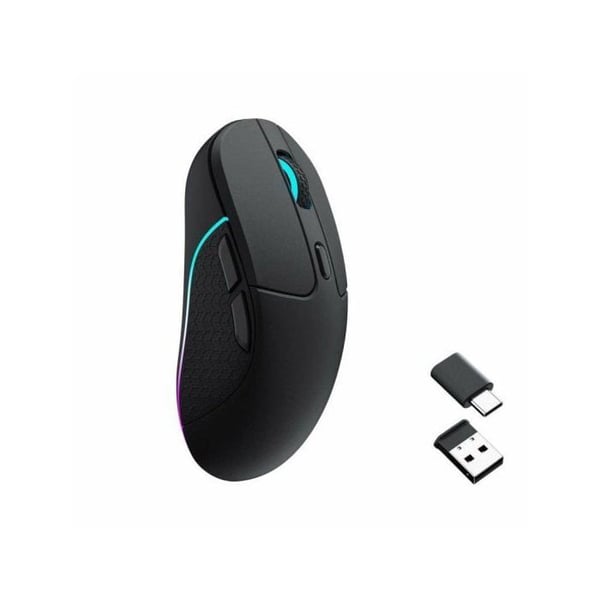 Keychron M3 trådlös mus RF 2 4 GHz Bluetooth 26000 DPI Svart RGB Ergonomisk
