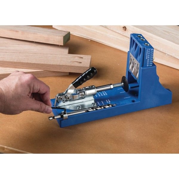 Kit för borrguide - Kreg Jig K4 - Härdat stål - 3 hål - Precisionsinställning