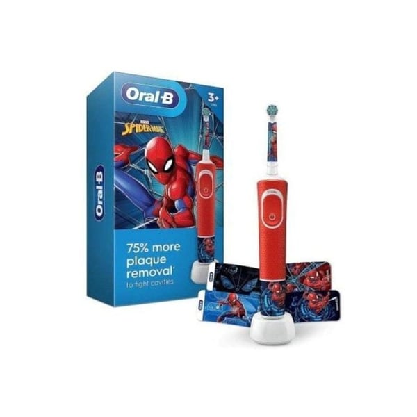 Elektrisk Tandbørste - Oral-B iO2 Kids Spiderman - Rød og Blå - 3 tilstande - Etui og børstehoved