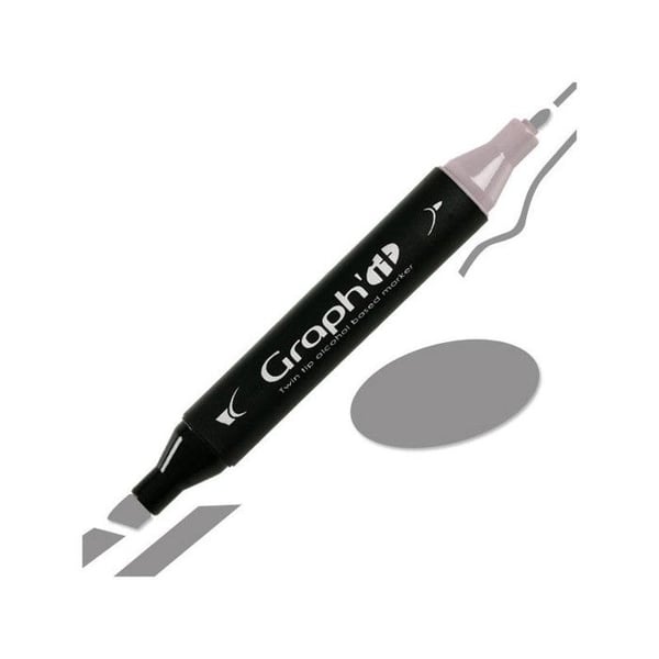 Markör - GRAPH'IT - Neutral grå 6 - 9506 - Två spetsar - Ritning - Illustration