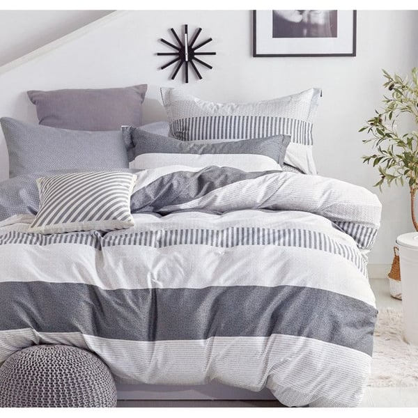 Duvetöverdrag "Dubbeltryckt" percale av kamgarn 80 trådar/cm² för säng 140 till 160