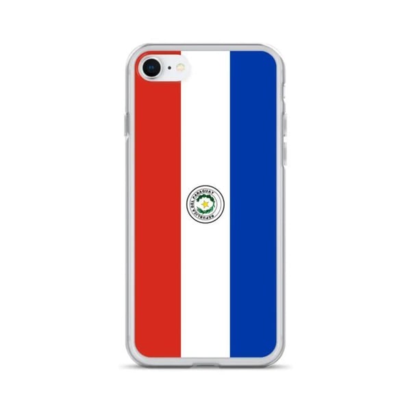 Mobilskal – Paraguays flagga – Kompatibel med iPhone 6S – Mjukt skydd – Slitstarkt och stötresistent – Silikon – Pixelforma
