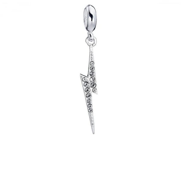 Charm - HARRY POTTER - Eclair - Massivt silver 925 - Kristaller - 40 mm höjd