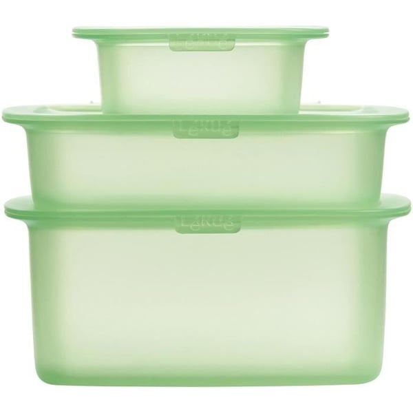 LEKUE Silikonebokse 0,2L + 0,5L + 1L genanvendelige