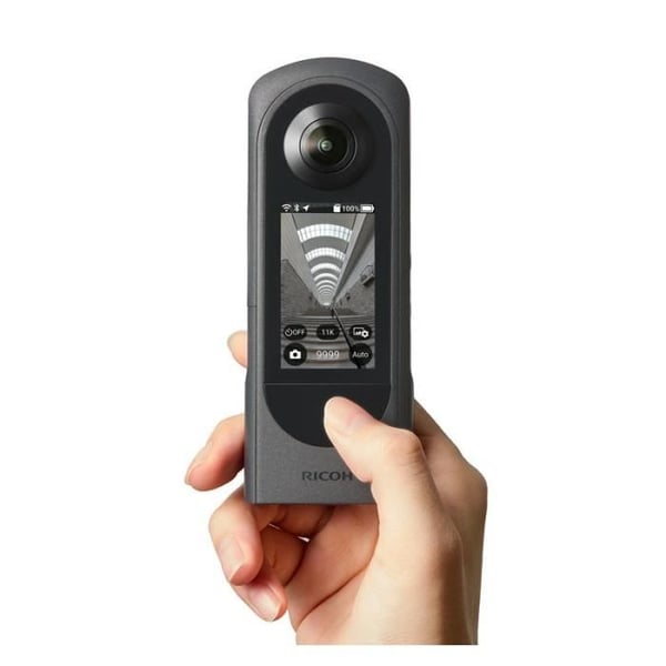360° kamera - RICOH - THETA X - 2,25 tum pekskärm - Utbytbart batteri - 48 MP