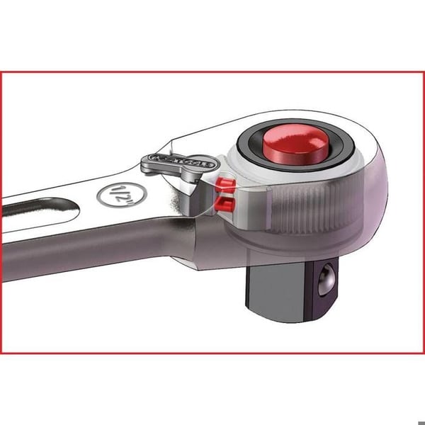 KS Tools Kääntöruuvi 72 hammasta SlimPOWER 1/2" 920.1290