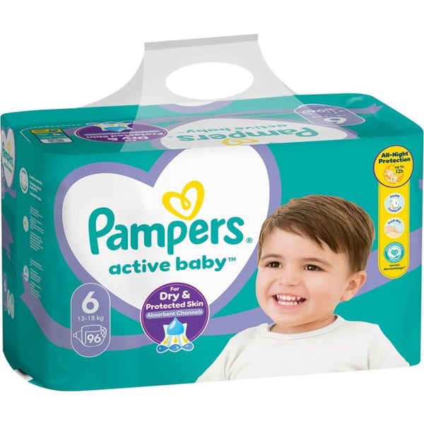 PAMPERS Active Baby storlek 6 (96 bitar) - månadsförpackning