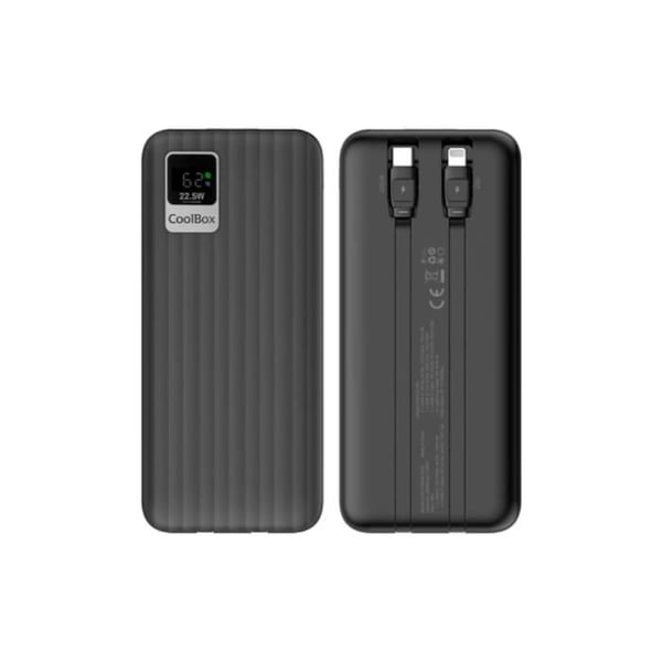 PowerBank - COOLBOX - COO-PB20K-DP20 - 20000 mAh - LCD-skärm - Snabbladdning 22,5 W