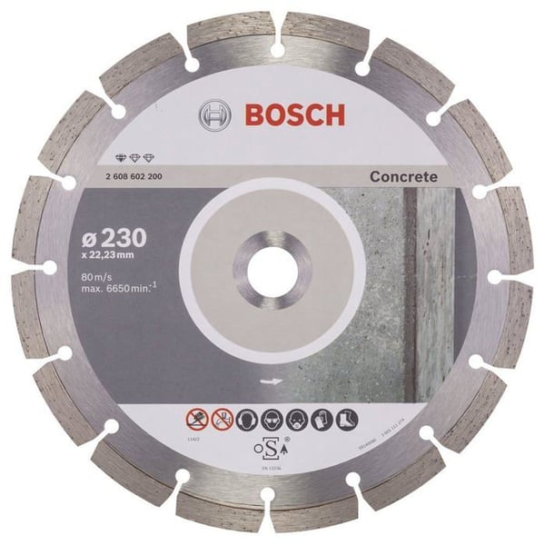 Diamantskärande skiva - Bosch - Standard för betong - 230 mm - Diamant - Paket om 1