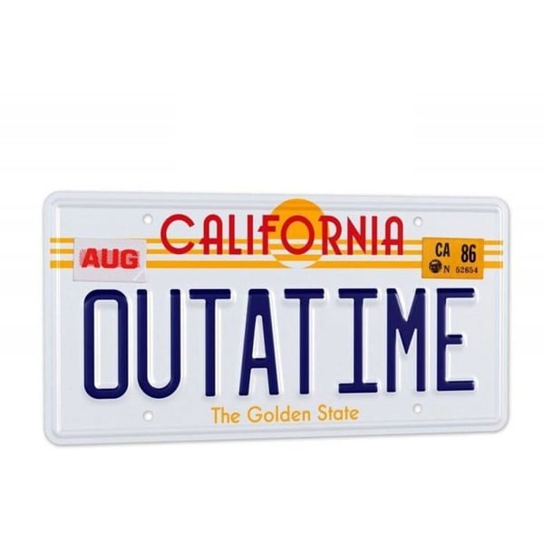 Replica Back to the Future - Out A Time Metal Plaque 33cm