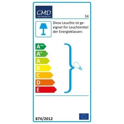 Vägglampa för utomhusbruk - CMD - 34 - Metall - Svart - LED - 1 lampa(e) - 60 W
