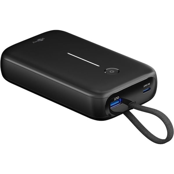 GOOBAY Batteri och extern laddare Powerbank med integrerad USB-kabel - 20 000mAh