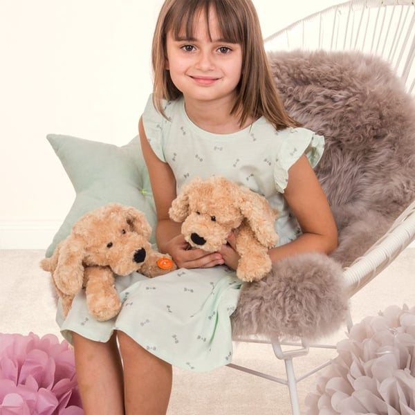Plysch - Hermann - Beige Hund - 28 cm - Mjuk - Inomhus