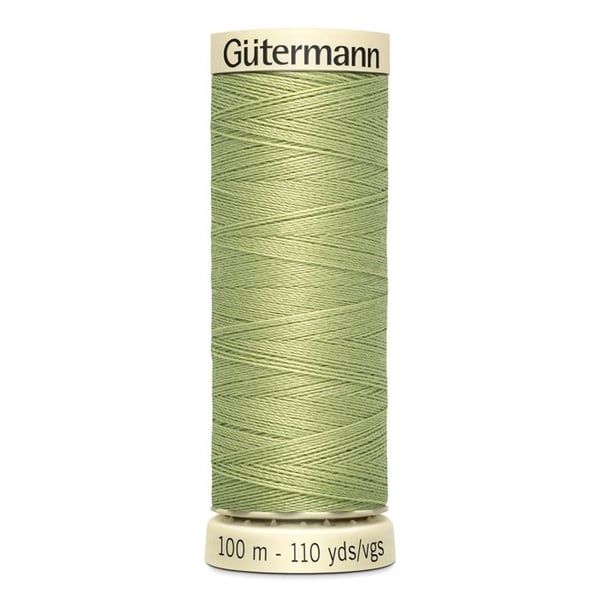 Förpackning med 5 rullar 100m Tråd 100% polyester Gutermann Ref 788988 - Att 282 - patinerad grön