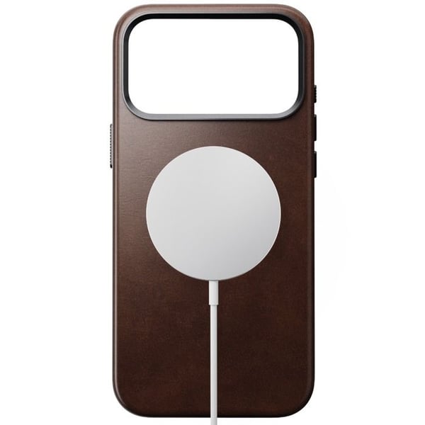 Traditionel læderetui - NOMAD - iPhone 17 Pro Max - Brun - Kompatibel med MagSafe - Elegant beskyttelse