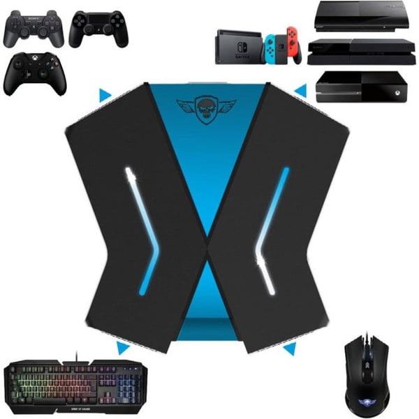 Konverter - SPIRIT OF GAMER - CROSSGAME - Kompatibel med PS4/PS3/XBOX ONE/SWITCH - Svart - USB