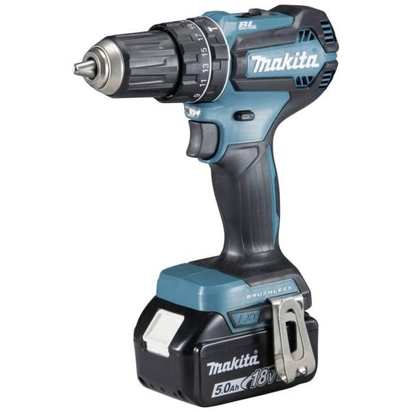 Makita 2 hastigheters - Slagborrmaskin med skruvdragare utan sladd + 2 batterier, + laddare, + väska