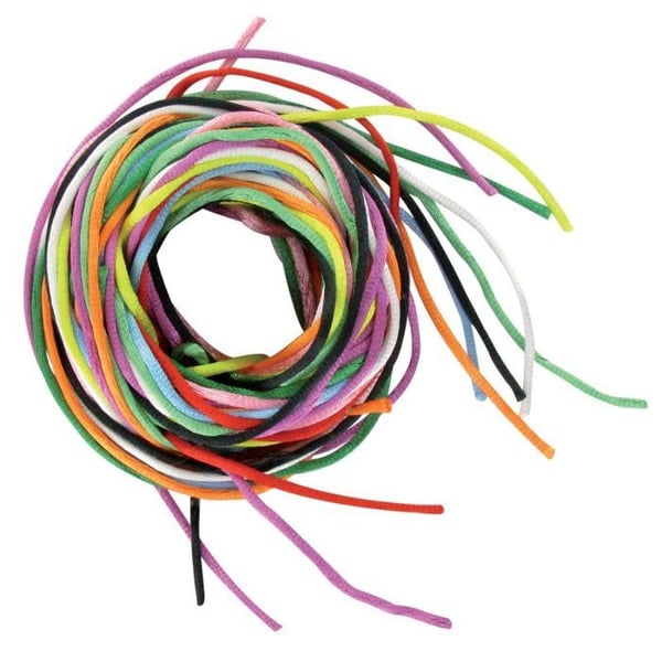 MégaCréa DIY - Satinband 2 mm 2 m Assortiment av 10 trådar