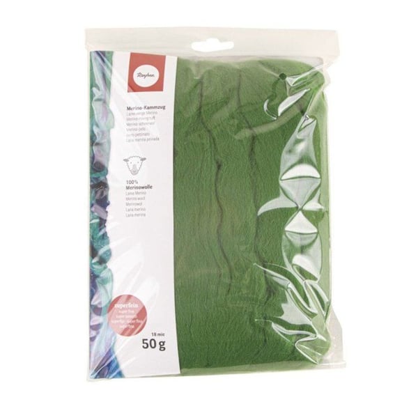 Kardad Merinoull, extra fin, 19 mikron, 50g, medelgrön