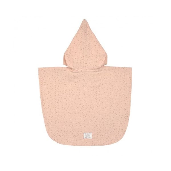 Lässig badponcho prickig i rosa persika