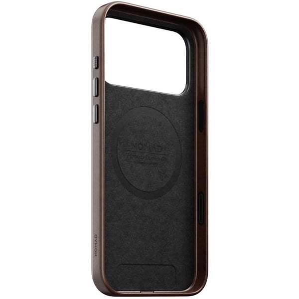 Traditionel læderetui - NOMAD - iPhone 17 Pro Max - Brun - Kompatibel med MagSafe - Elegant beskyttelse