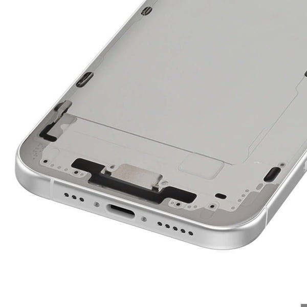 Centralt chassi för iPhone 16, exakt och säker passform, vit