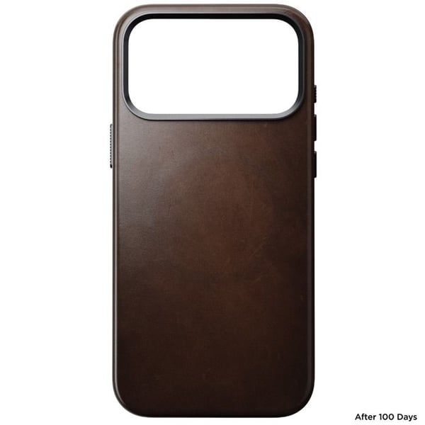 Traditionel læderetui - NOMAD - iPhone 17 Pro Max - Brun - Kompatibel med MagSafe - Elegant beskyttelse
