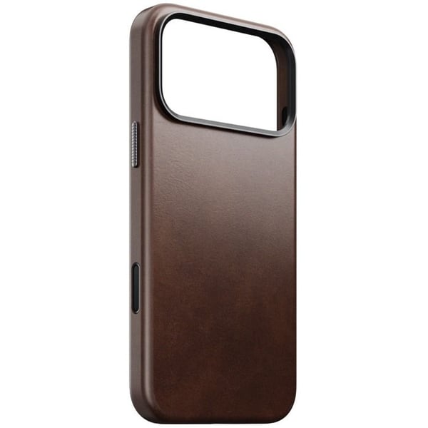 Traditionel læderetui - NOMAD - iPhone 17 Pro Max - Brun - Kompatibel med MagSafe - Elegant beskyttelse