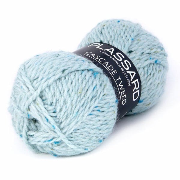 Plassard - Cascade Tweed 22 Mellanblå Garnboll