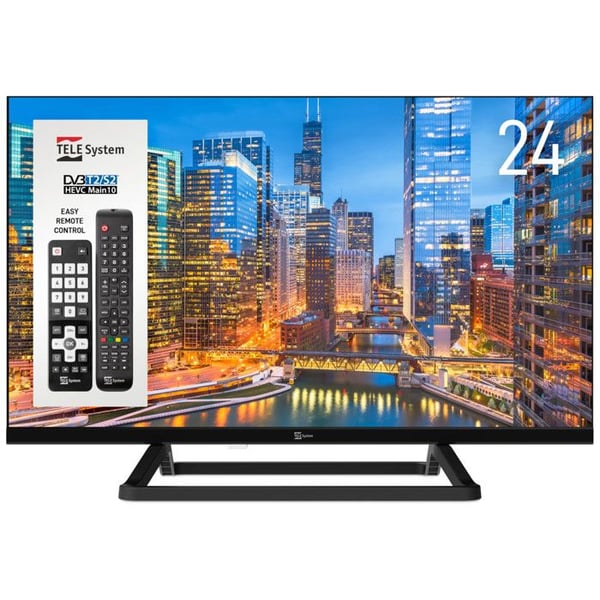 TV - TELE SYSTEM - TS24 LS14 - 24 tommer - DVB-T2/S2 - HEVC 10 bit