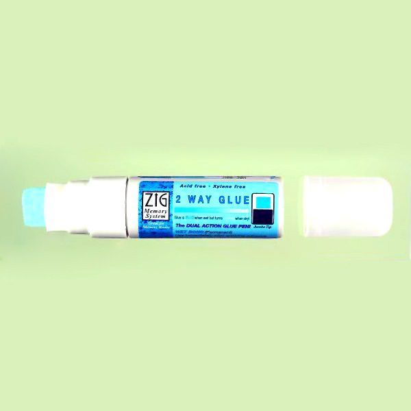 Limfilt - Zig - 2 Way Glue - Repositionable - 25 g - Transparent blått lim