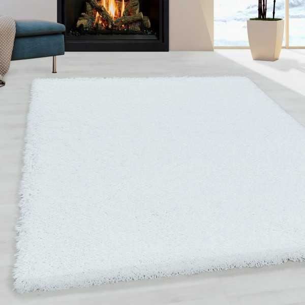 Matta - Högvlans - SYDNEY 3000 - Monokrom Vit - 140x200 cm - Mjuk Pälsglans Matta - Högvlans - SYDNEY 3000 - Monokrom Vit - 140x200 cm - Mjuk Pälsglans