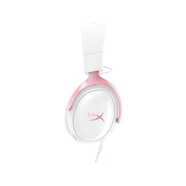 HyperX Cloud III Gaminghörlurar USB Vit/Rosa