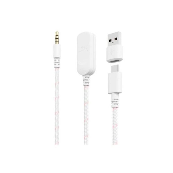 HyperX Cloud III Gaminghörlurar USB Vit/Rosa