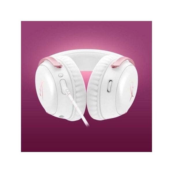 HyperX Cloud III Gaminghörlurar USB Vit/Rosa