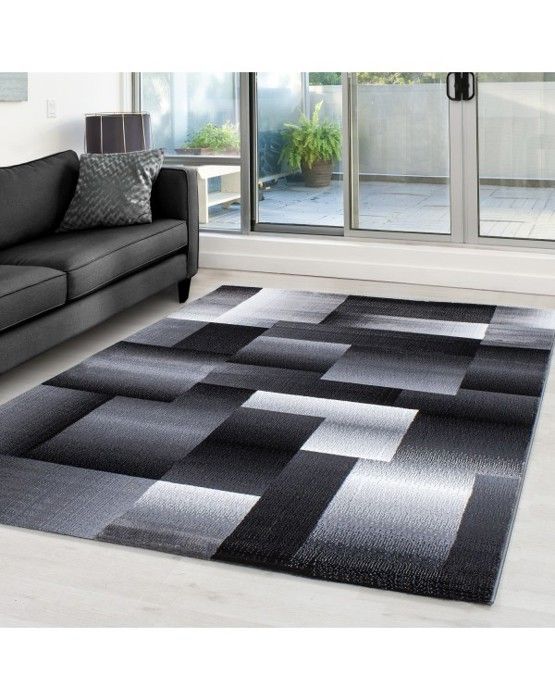 Modern designmatta Miami 6560 SVART (120x170 cm)