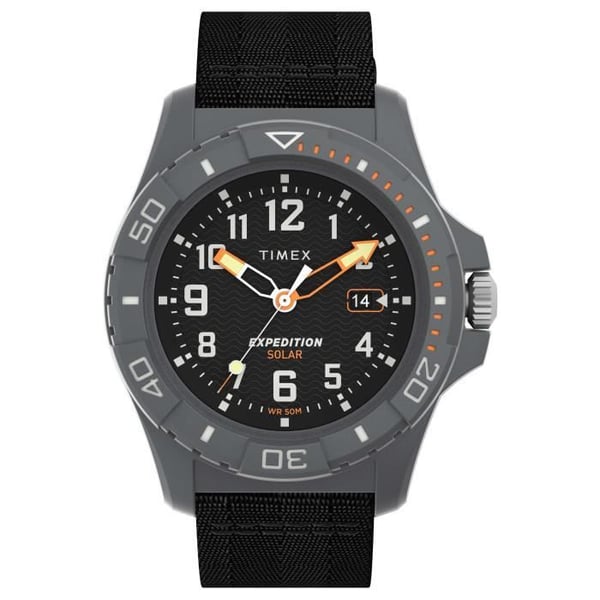 Klocka - Timex - TW2V40500 - Svart Textil - 45mm - Vattentålighet 5 bar - Analog Kvarts