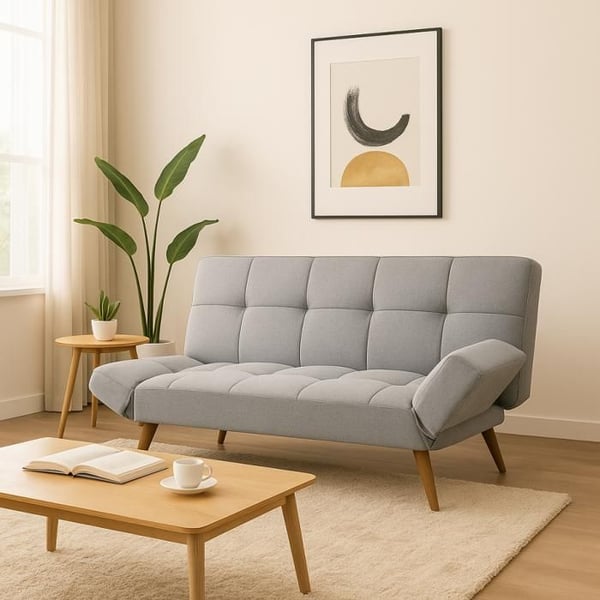 Fällbar sängsoffa - Grå lagun