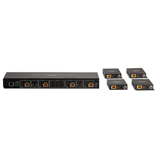 LINDY Extender sändare Matris HDMI 4K60 4x4 över RJ45 upp till 70m med PoC - 4 mottagare